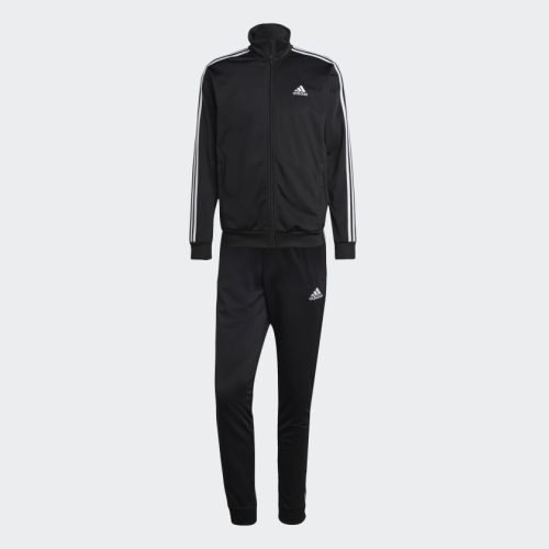 Basic 3 Stripes Tricot Track Suit Black IC6747 01 laydown