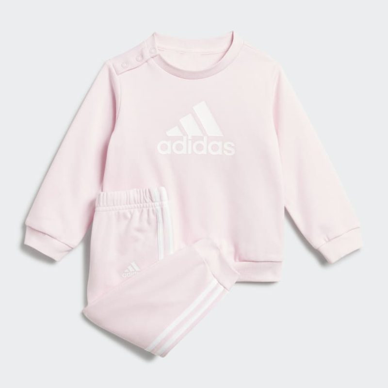 adidas infants badge of sport french terry jogger set pink 247080