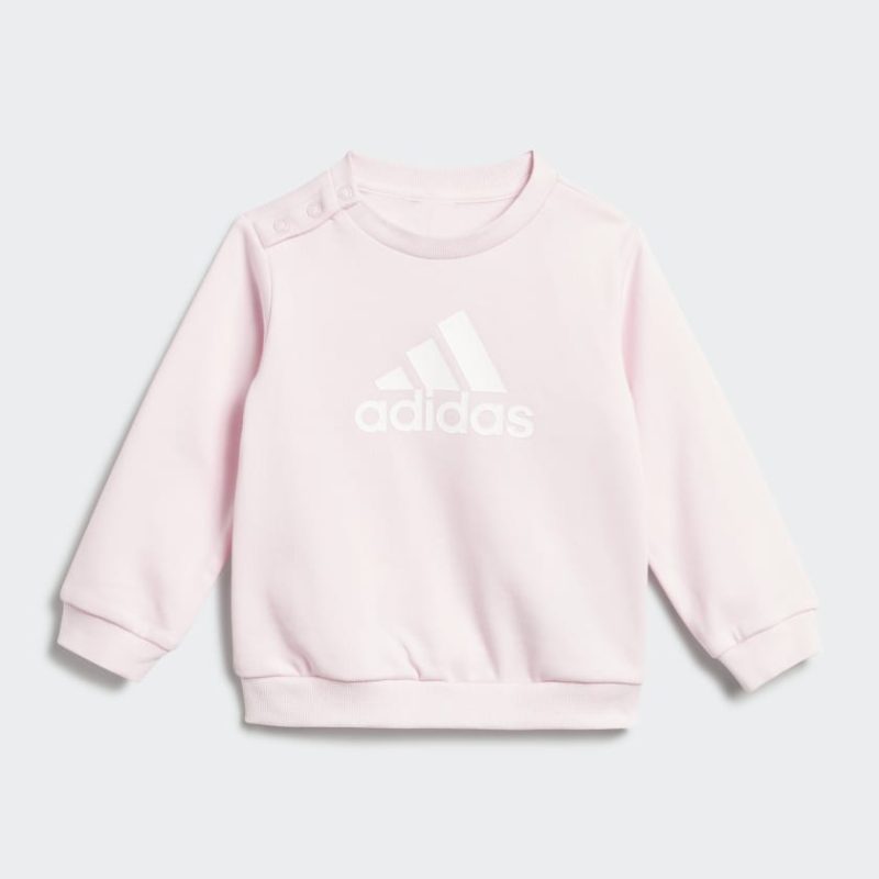 adidas infants badge of sport french terry jogger set pink 417849