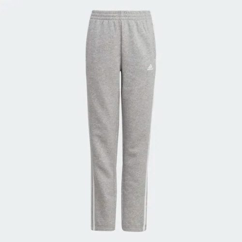 adidas junior 3 stripe fleeece grey trackpants 887578