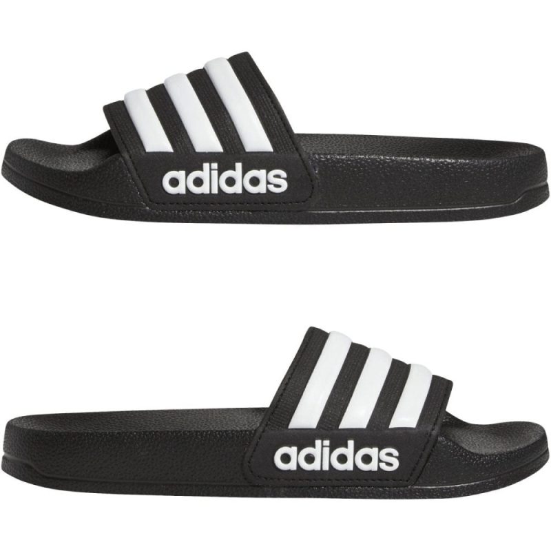 adidas junior adilette shower blackwhite slides 226040