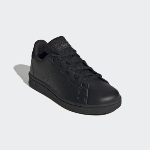 adidas junior advantage lifestyle court lace triple black shoe 366374