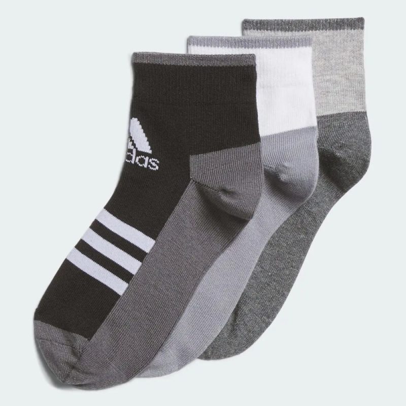 adidas junior ankle 3 pk whitegreyblack socks 359802