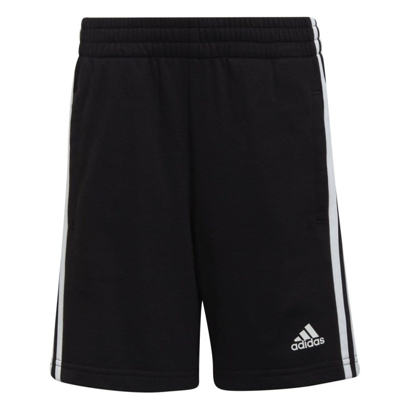 adidas junior essentials 3 stripes black shorts 251417