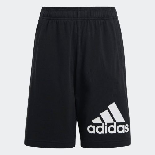 adidas junior essentials big logo cotton black shorts 705498