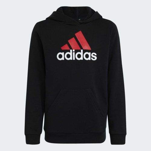 adidas junior essentials two colored big logo cotton blackred hoodie 695834