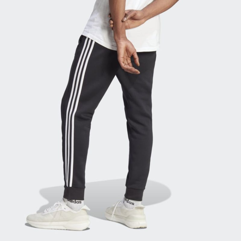 adidas mens 3s flc black trackpants 943669