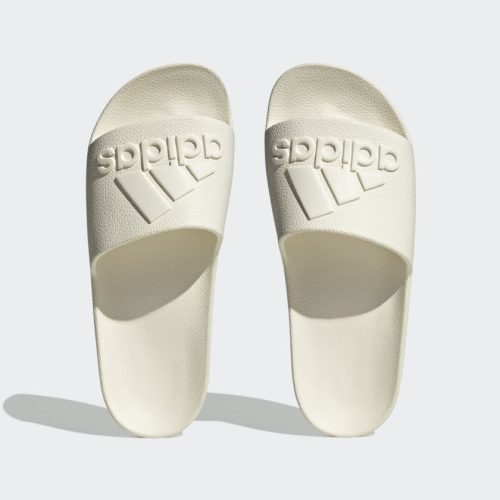 adidas mens adilette aqua white slides 353097