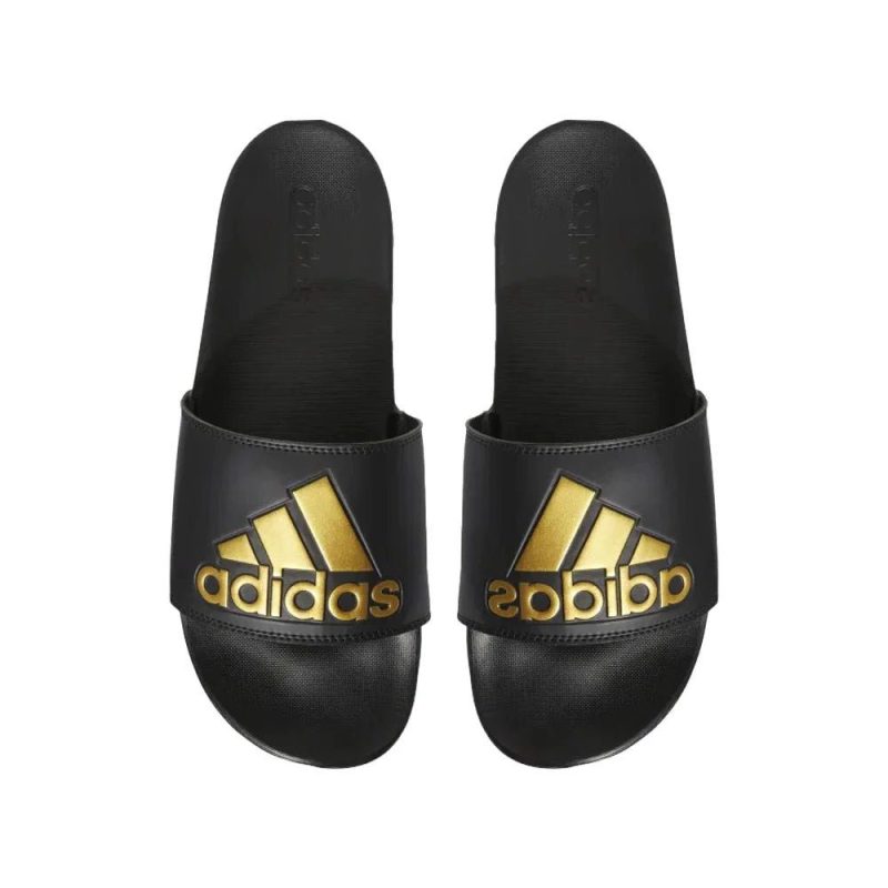 adidas mens adilette comfort blackgold slides 526890