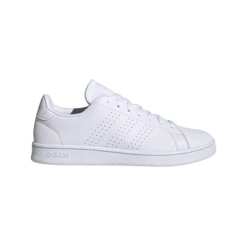 adidas mens advantage base triple white shoe 892778