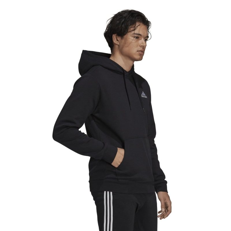 adidas mens essentials fleece black hoodie 747953