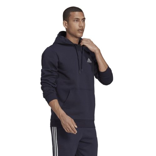 adidas mens essentials fleece navy hoodie 781478