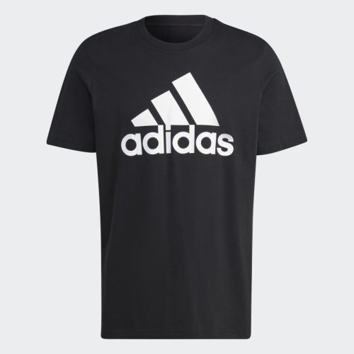 adidas mens essentials single jersey big logo black tee 506297