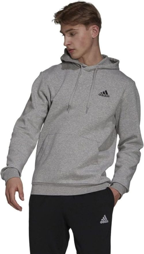 adidas mens feelcozy grey hoodie 165928