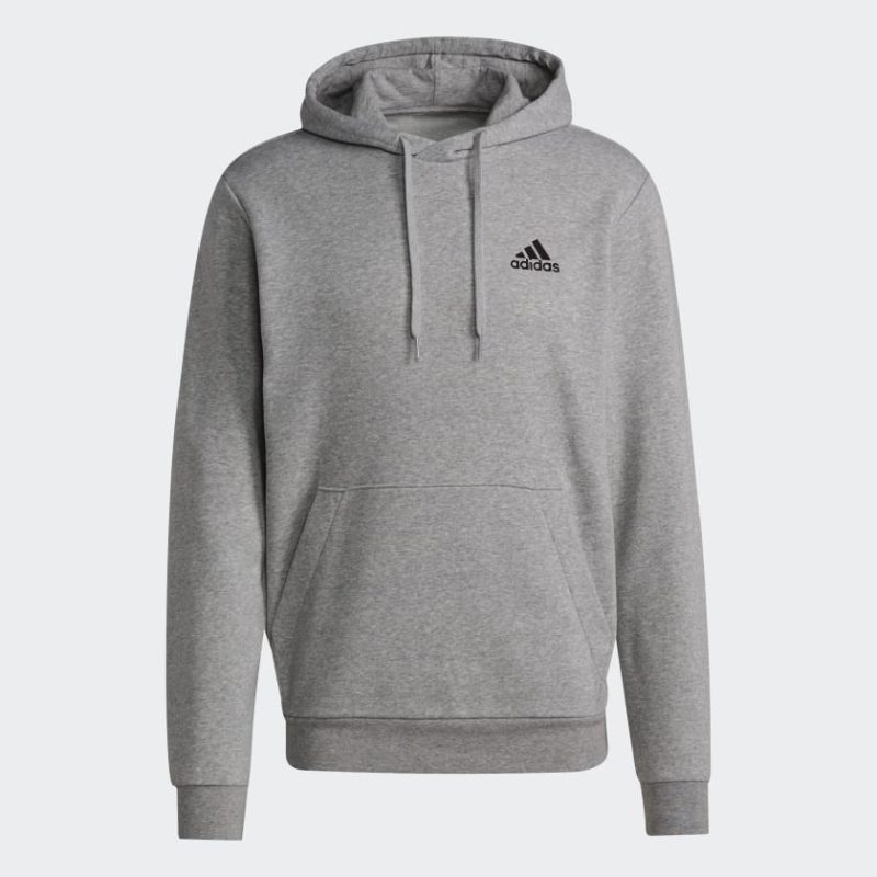 adidas mens feelcozy grey hoodie 918581