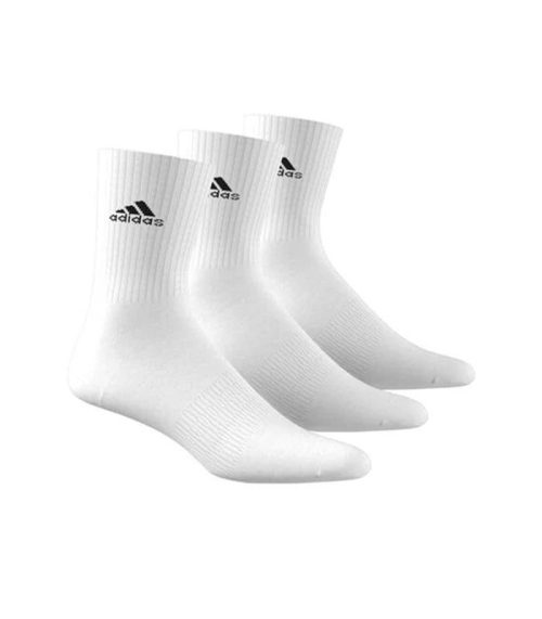 adidas unisex cushioned crew 3 pairs white socks 197031