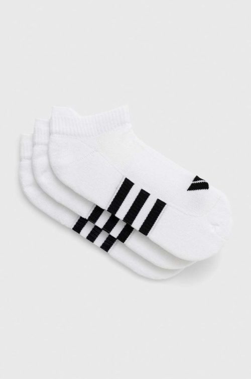 adidas unisex performance cushioned low 3 pairs white socks 735041