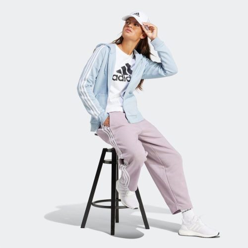 adidas womens 3 stripes blue jacket 597478