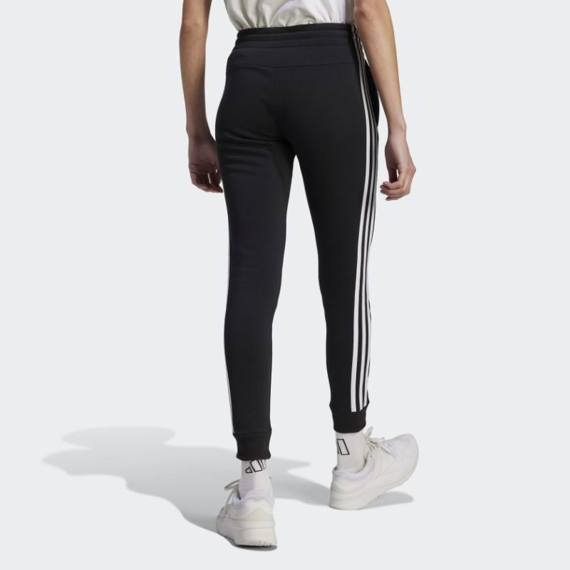 adidas womens 3 stripes fleece pant blackwhite 701194