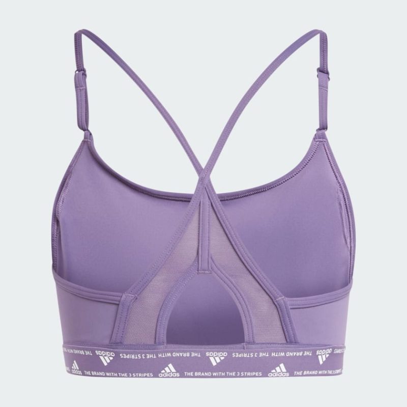 adidas womens aeroreact 3 stripes purple bra 703698