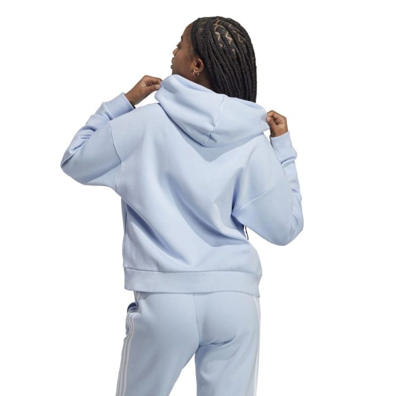 adidas womens badge of sport blue hoodie 870397