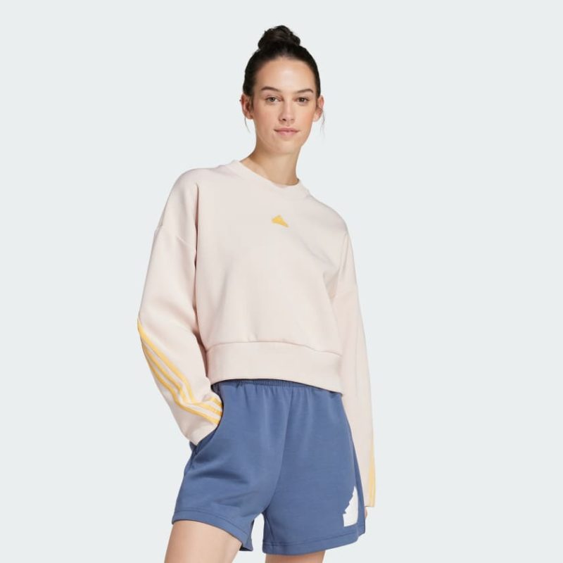 adidas womens future icons 3 stripes crew mauve 624592