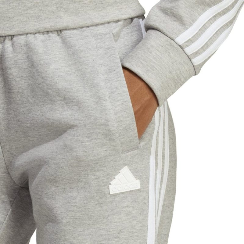 adidas womens future icons 3 stripes grey regular trackpants 908206