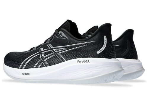 asics mens gel cumulus 26 4e extra wide blacksilver 234931