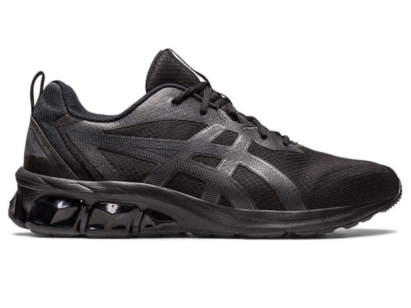 asics mens gel quantum 90 iv triple black running shoes 922431