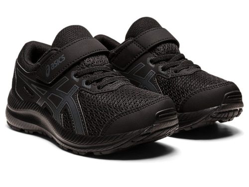 asics toddlers contend 8 triple black running shoe 454317