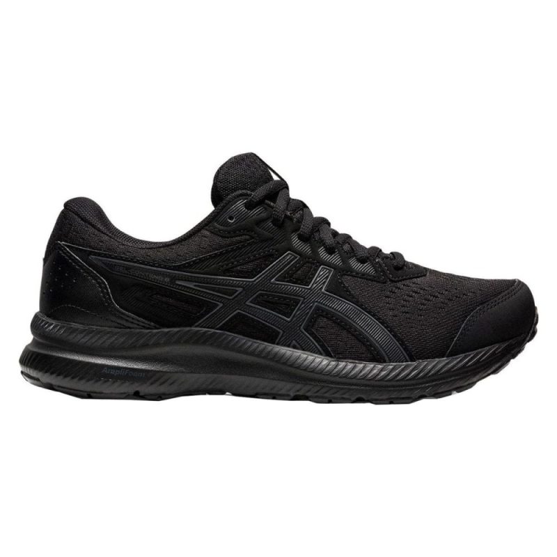 asics womens gel contend 8 triple black running shoe 500336