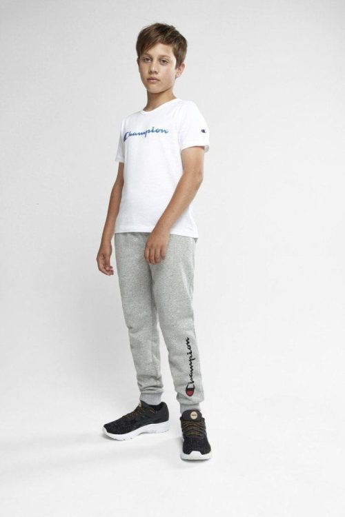 champion junior script grey trackpants 383669