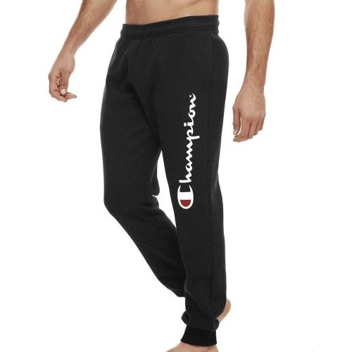 champion mens script black trackpants 846626