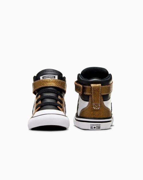 converse infants pro blaze strap high top whitegold shoes 480098