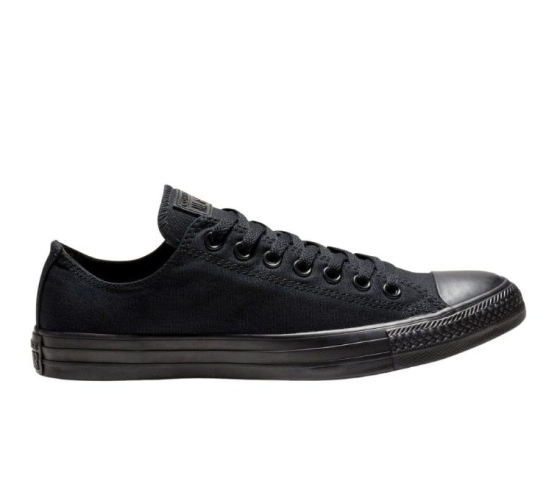 converse mens chuck taylor all star low top triple black shoe 421819