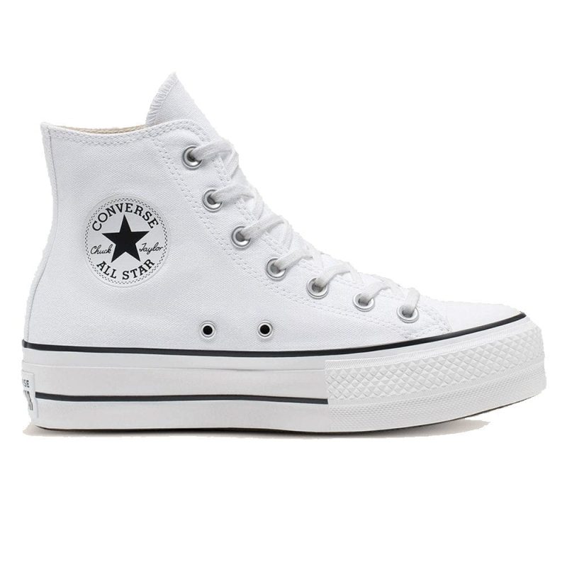 converse womens chuck taylor all star lift high top platform white shoe 452112