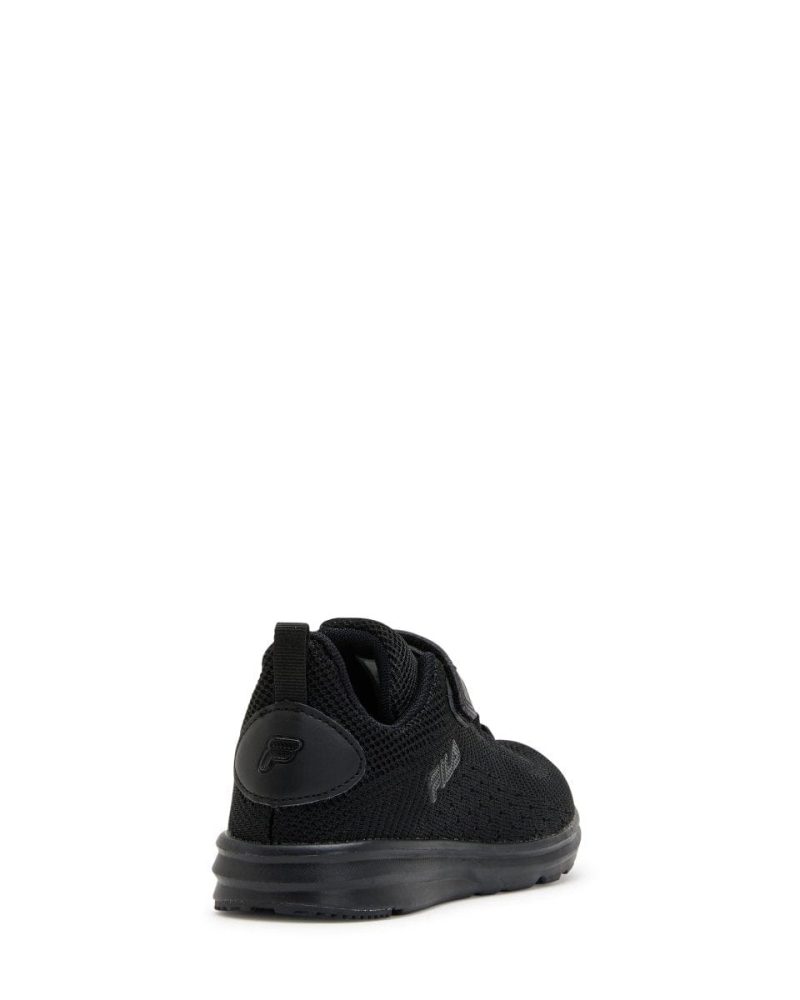 fila toddlers classic v triple black running shoe 555109