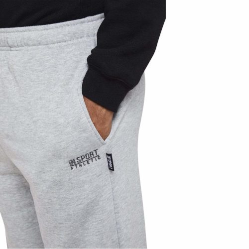 insport mens aspen grey trackpants open leg 860122