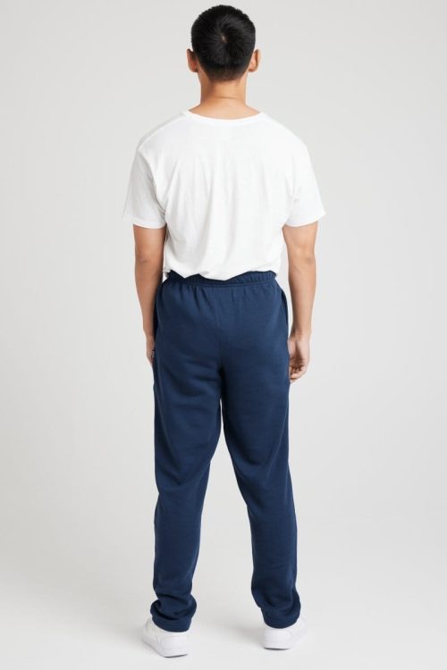 insport mens aspen navy trackpants open leg 506386