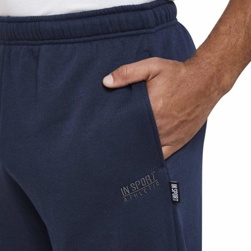 insport mens aspen navy trackpants open leg 889734