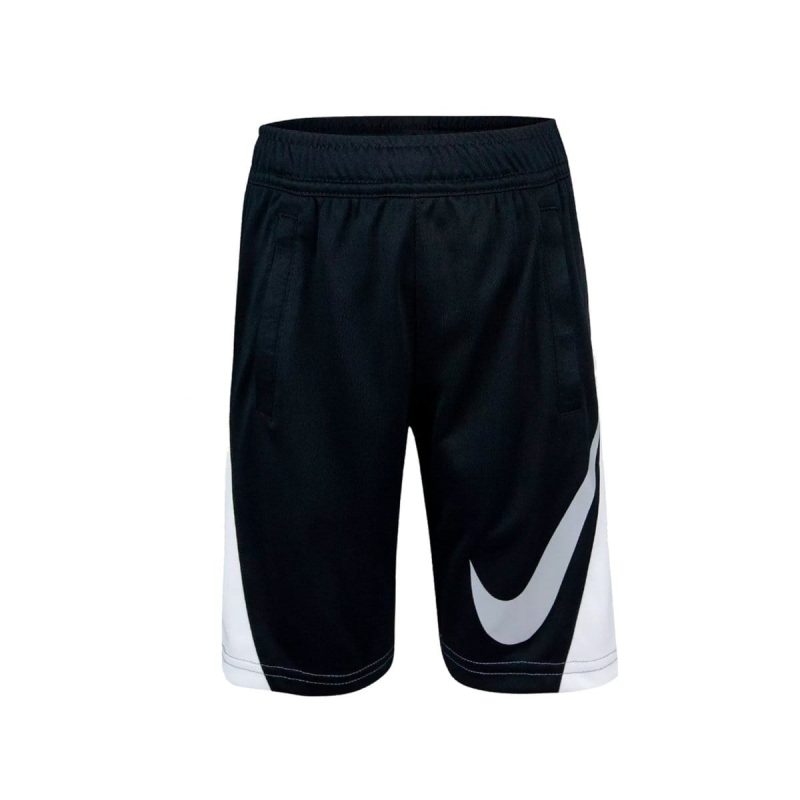 nike junior dri fit colourblock black shorts 247912