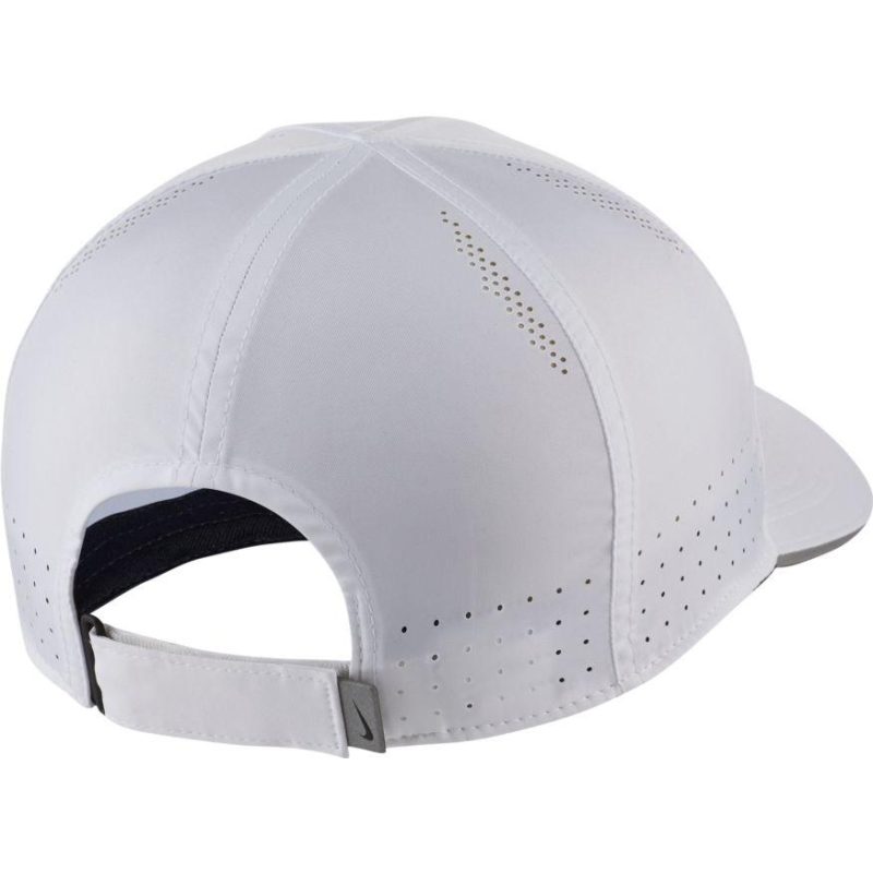 nike unisex dri fit aerobill featherlight perforated dri fit white cap 123292