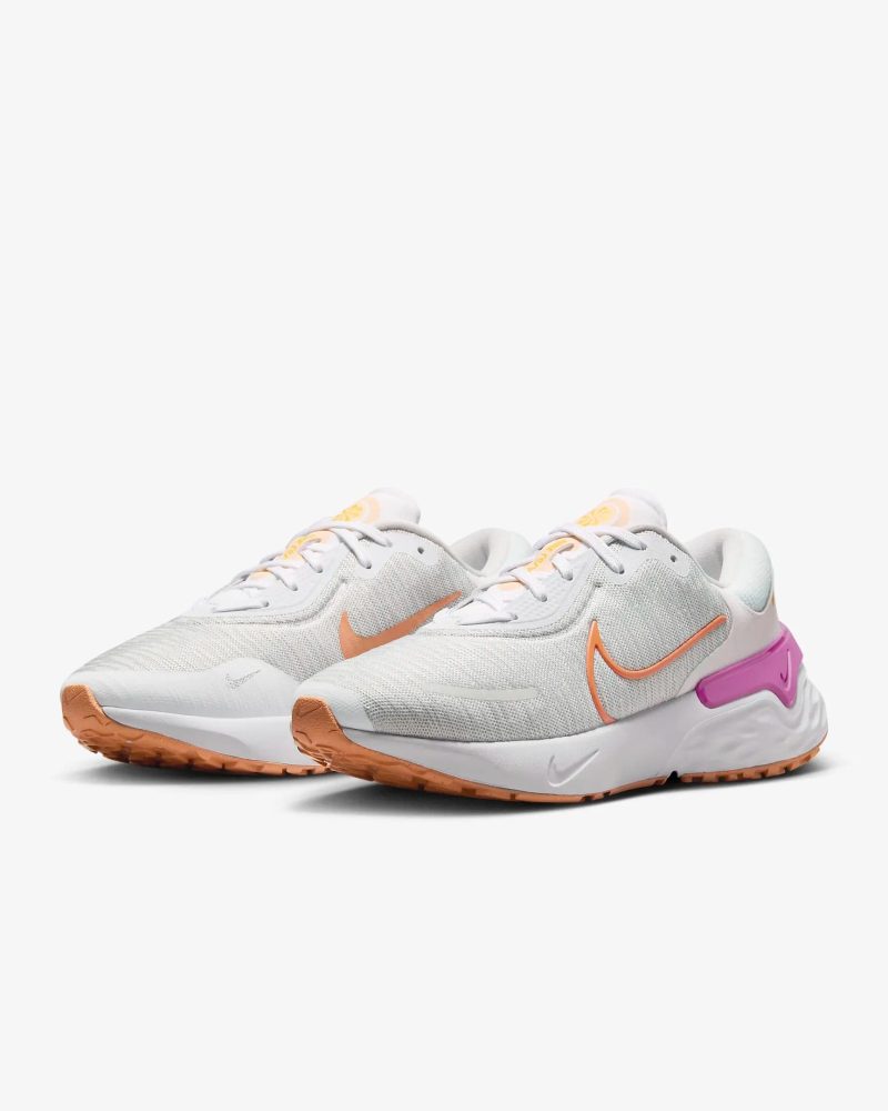 nike womens renew run 4 whitepink road running shoes 859413