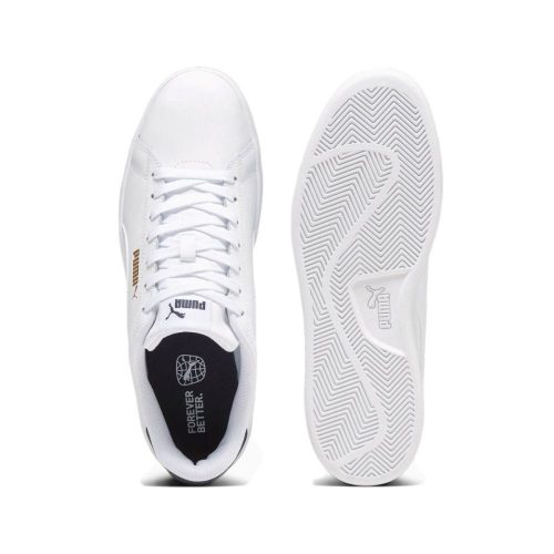 puma mens smash 30 whitenavygold shoes 586456