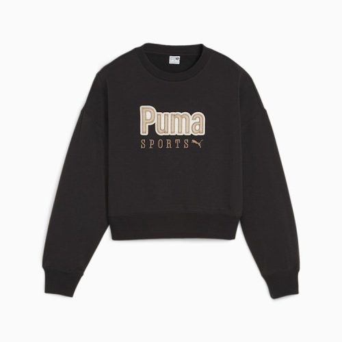 puma womens team os crew black 320995