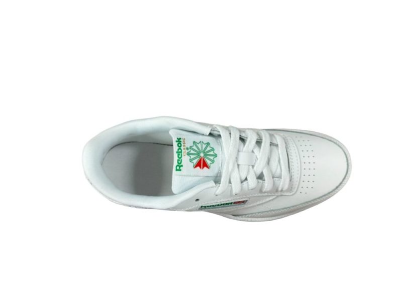 reebok junior club c whitegreen shoes 436138