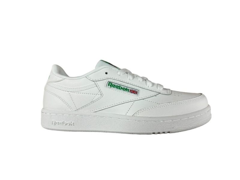 reebok junior club c whitegreen shoes 937788