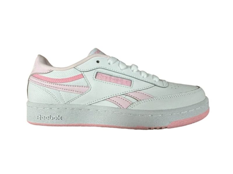 reebok junior club c whitepink shoes 452155