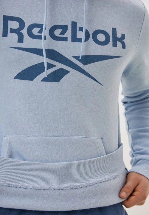 reebok mens big logo blue hoodie 824280