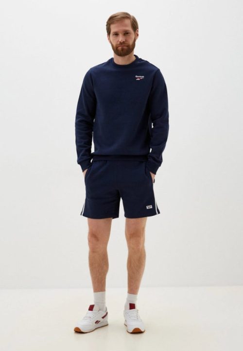 reebok mens id logo navy sweatshirt 656162